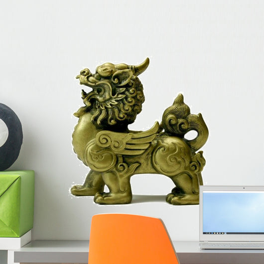 Green Fuu Dog Lion Wall Decal