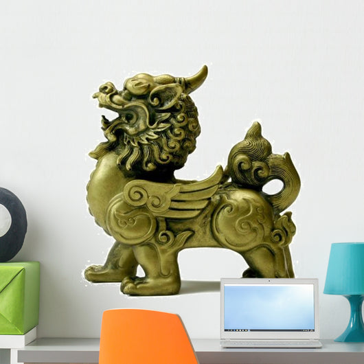 Green Fuu Dog Lion Wall Decal