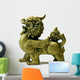 Green Fuu Dog Lion Wall Decal