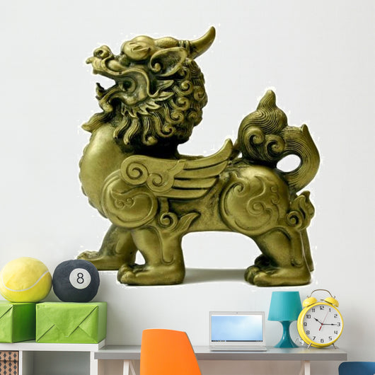 Green Fuu Dog Lion Wall Decal