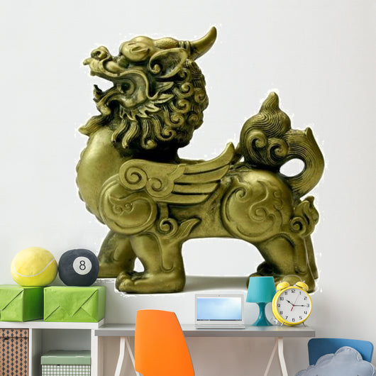 Green Fuu Dog Lion Wall Decal