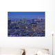 City skyline at dusk in winter from Mount Royal lookout Wall Mural