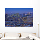 City skyline at dusk in winter from Mount Royal lookout Wall Mural