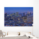 City skyline at dusk in winter from Mount Royal lookout Wall Mural
