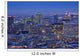 City skyline at dusk in winter from Mount Royal lookout Wall Mural