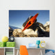 Gentoo Penguin pecks at camera lens while nesting Wall Mural