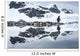 Gentoo Penguin reflected in shallow water along glacial coastline Wall Mural