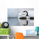 Gentoo Penguin leaps between stones Wall Mural