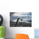 Gentoo Penguin standing on rocky shoreline along Errera Channel Wall Mural