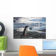 Gentoo Penguin standing on rocky shoreline along Errera Channel Wall Mural