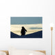 Silhouette of Gentoo Penguin standing at dusk Wall Mural