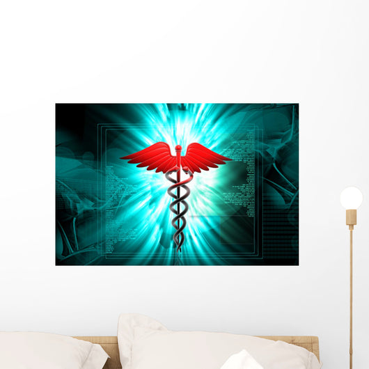 Medical Caduceus Sign Wall Mural