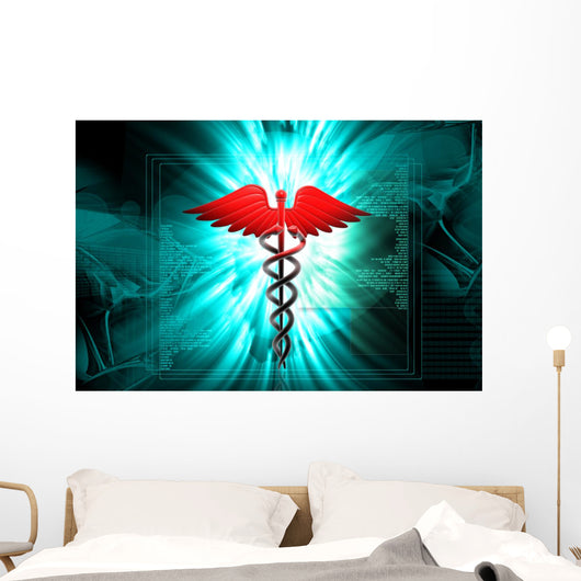 Medical Caduceus Sign Wall Mural