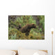 Brown bear cubs sitting by the side of mother Wall Mural