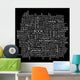 Book Wordcloud Illustration Wall Mural