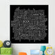 Book Wordcloud Illustration Wall Mural