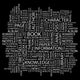 Book Wordcloud Illustration Wall Mural