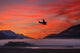 Floatplane takes off from Juneau as the fog begins to clear at sunrise Wall Mural