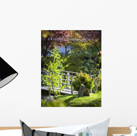 Footbridge in the Japanese Gardens Wall Mural