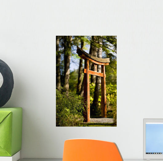 Arch on pathway in the Japanese Gardens Wall Mural