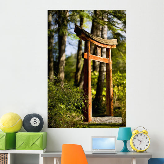 Arch on pathway in the Japanese Gardens Wall Mural