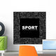 SPORT. Square frame with association terms. Wall Mural
