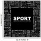 SPORT. Square frame with association terms. Wall Mural