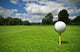 Ball view from golf course Wall Mural