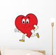 Running heart Wall Decal