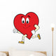 Running heart Wall Decal