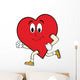 Running heart Wall Decal