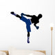 African American Male Boxer Illustration Silhouette Wall Decal