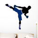 African American Male Boxer Illustration Silhouette Wall Decal