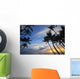 Palm trees at sunset, Keawekapu Beach Wall Mural