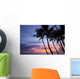 Palm trees at sunset, Keawekapu Beach Wall Mural