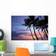 Palm trees at sunset, Keawekapu Beach Wall Mural