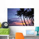Palm trees at sunset, Keawekapu Beach Wall Mural