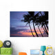 Palm trees at sunset, Keawekapu Beach Wall Mural