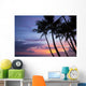Palm trees at sunset, Keawekapu Beach Wall Mural