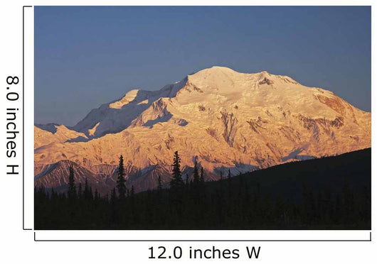 Sunset scenic on Mt McKinley, Denali National Park, Interior Alaska Wall Mural
