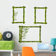 Green bamboo frames made of stems. Vector. Wall Decal