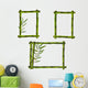 Green bamboo frames made of stems. Vector. Wall Decal