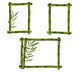 Green bamboo frames made of stems. Vector. Wall Decal