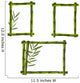 Green bamboo frames made of stems. Vector. Wall Decal