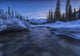 Motion blur of Wheaton River in winter Wall Mural
