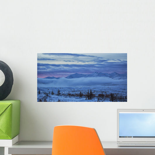 Winter sunrise along the Dempster Highway Wall Mural
