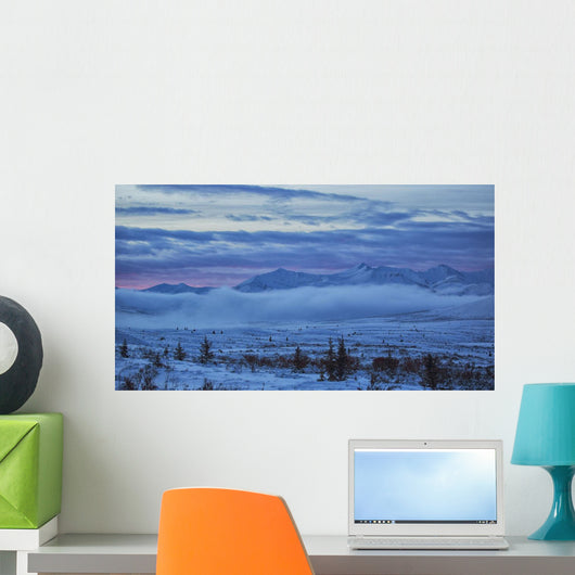 Winter sunrise along the Dempster Highway Wall Mural