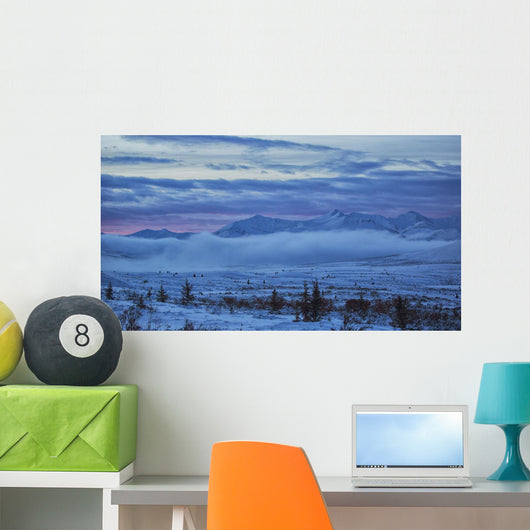 Winter sunrise along the Dempster Highway Wall Mural