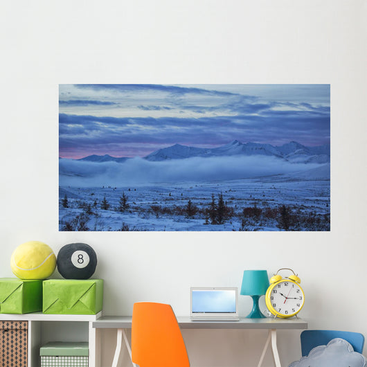 Winter sunrise along the Dempster Highway Wall Mural