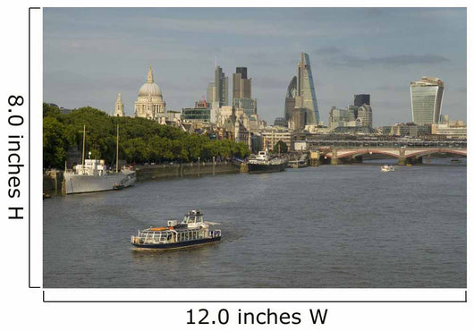 Cityscape across Waterloo Bridge Wall Decal